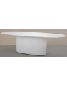 Vaaraa spisebord i fiberglas og fiberbeton 230 x 100 cm - Mat hvid