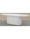 Vaaraa spisebord i fiberglas og fiberbeton 210 x 100 cm - Mat hvid