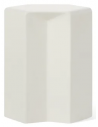 Soka sidebord i fiberglas og fiberbeton H51 cm - Mat lys betongrå