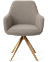 Hiroo rotérbar spisebordsstol H84 cm polyester - Guld/Tågegrå