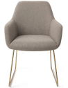 Hiroo spisebordsstol H84 cm polyester - Guld/Tågegrå
