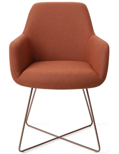 Se Hiroo spisebordsstol H84 cm polyester - Rødguld/Terracotta hos Lepong.dk
