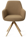 Hiroo rotérbar spisebordsstol H84 cm polyester - Guld/Taupe