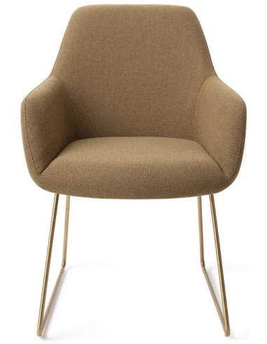 Hiroo spisebordsstol H84 cm polyester - Guld/Taupe