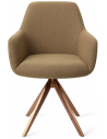 Hiroo rotérbar spisebordsstol H84 cm polyester - Rødguld/Taupe