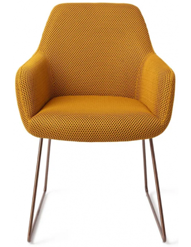 Billede af Hiroo spisebordsstol H84 cm polyester - Rødguld/Groovy gul