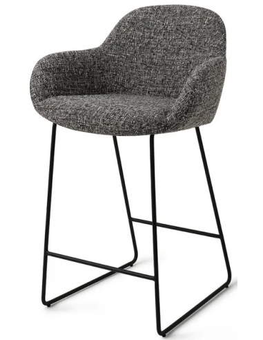 Billede af Kushi barstol i polyester H90 cm - Sort/Meleret sort