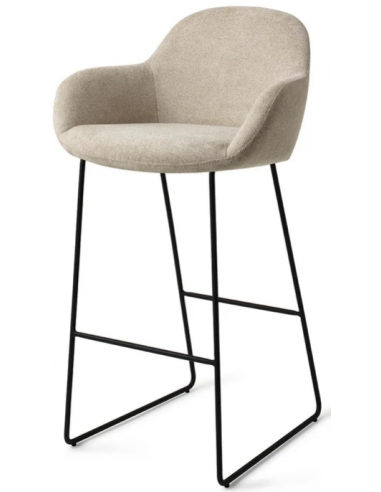 Billede af Kushi barstol i polyester H100 cm - Sort/Creme