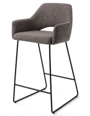 Billede af Yanai barstol i polyester H89 cm - Sort/Mørkegrå