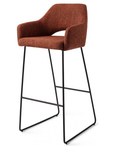 Billede af Yanai barstol i polyester H100 cm - Sort/Terracotta