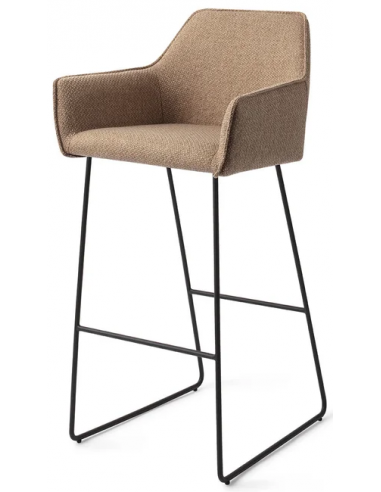 Se Hofu barstol i polyester H100 cm - Sort/Lysebrun hos Lepong.dk