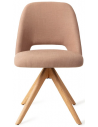 Sasue rotérbar spisebordsstol i tekstil H84,5 cm - Eg/Beige