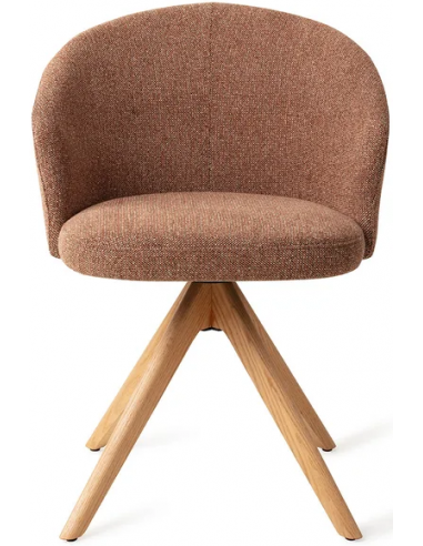 Se Niimi rotérbar spisebordsstol i polyester H82 cm - Eg/Brun hos Lepong.dk