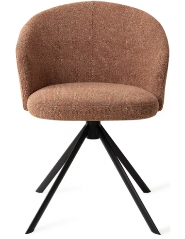 Se Niimi rotérbar spisebordsstol i polyester H82 cm - Sort/Brun hos Lepong.dk