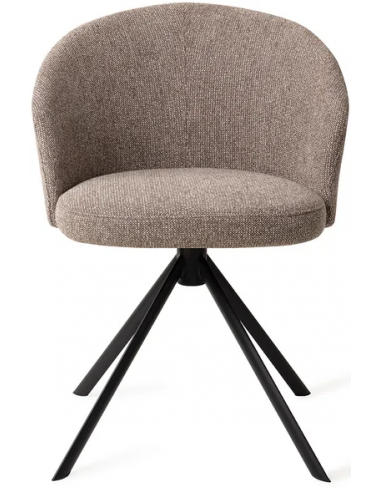 Se Niimi rotérbar spisebordsstol i polyester H82 cm - Sort/Greige hos Lepong.dk