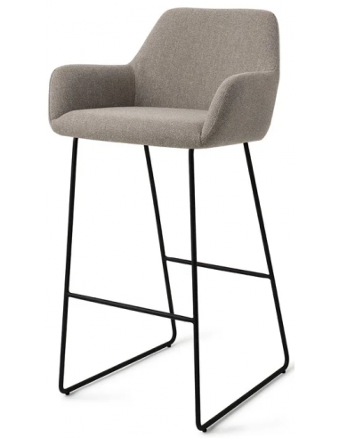 Billede af Hiroo barstol i polyester H102 cm - Sort/Tågegrå