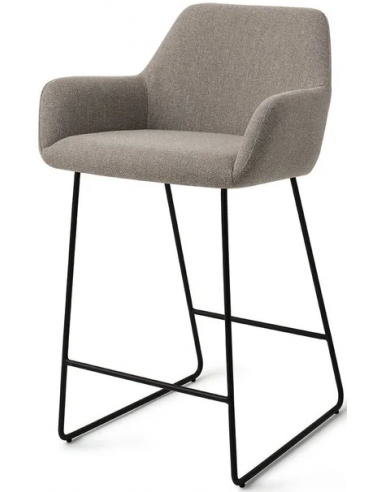 Se Hiroo barstol i polyester H92 cm - Sort/Tågegrå hos Lepong.dk