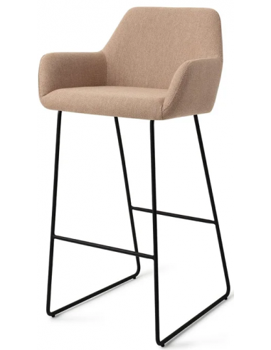 Se Hiroo barstol i polyester H102 cm - Sort/Beige hos Lepong.dk