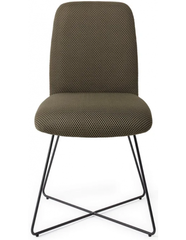Se Taiwa spisebordsstol H85 cm polyester - Sort/Mørk junglegrøn hos Lepong.dk
