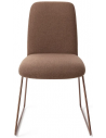 Taiwa spisebordsstol H85 cm polyester - Rødguld/Brun