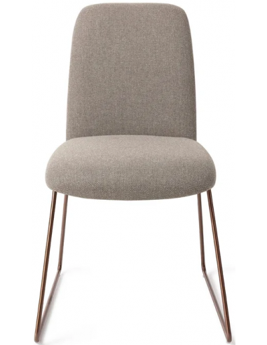 Se Taiwa spisebordsstol H85 cm polyester - Rødguld/Tågegrå hos Lepong.dk