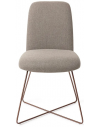 Taiwa spisebordsstol H85 cm polyester - Rødguld/Tågegrå