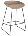 Oslo barstol i metal og velour H73 cm - Sort/Taupe