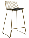 Jenny barstol i metal og kunstlæder H94 cm - Guld/Sort