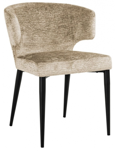 Billede af Taylor spisebordsstol i metal og polyester H79 cm - Sort/Sand