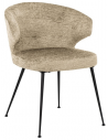 Xandra spisebordsstol i metal og polyester H81 cm - Sort/Sand