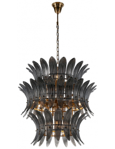 Salina Lysekrone i stål og...