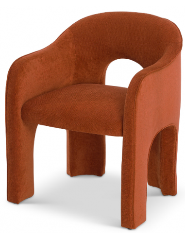 Billede af Kara spisebordsstol i chenille H81 cm - Ørkenrød