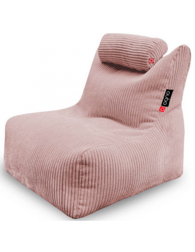 Se Mini Noa sækkestol til børn i corduroy H60 cm - Rosa hos Lepong.dk