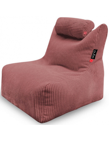 Se Mini Noa sækkestol til børn i corduroy H60 cm - Mørk rosa hos Lepong.dk