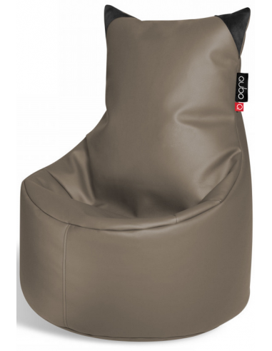 Munchkin sækkestol til børn i pu-læder H75 cm – Mørk taupe