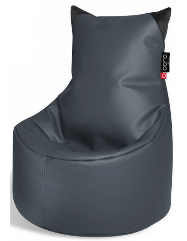 Se Munchkin sækkestol til børn i pu-læder H75 cm - Mørkegrå hos Lepong.dk