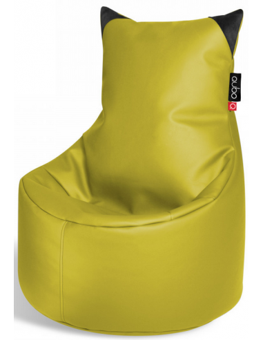 Se Munchkin sækkestol til børn i pu-læder H75 cm - Lys oliven hos Lepong.dk