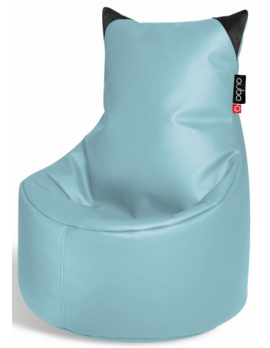 Munchkin sækkestol til børn i pu-læder H75 cm – Lyseblå