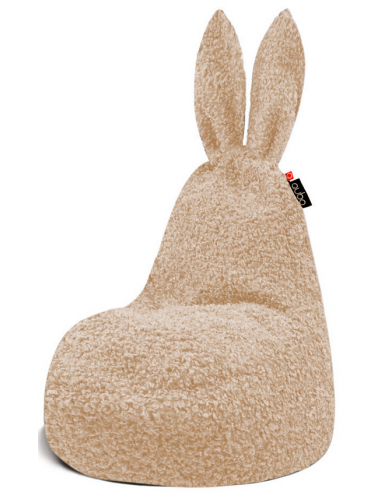 Se Rabbit sækkestol til børn i fluffy polyester H115 cm - Hvede hos Lepong.dk