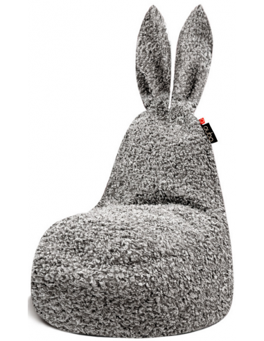 Se Rabbit sækkestol til børn i fluffy polyester H115 cm - Grå hos Lepong.dk