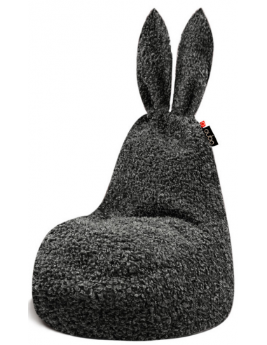 Billede af Rabbit sækkestol til børn i fluffy polyester H115 cm - Mørkegrå