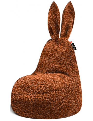 Se Rabbit sækkestol til børn i fluffy polyester H115 cm - Brun hos Lepong.dk