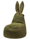 Rabbit sækkestol til børn i fluffy polyester H115 cm - Kaktus