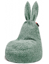 Rabbit sækkestol til børn i fluffy polyester H115 cm - Turkis