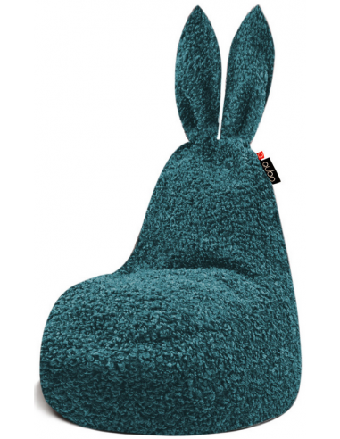 Se Rabbit sækkestol til børn i fluffy polyester H115 cm - Blå hos Lepong.dk