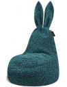 Rabbit sækkestol til børn i fluffy polyester H115 cm - Blå