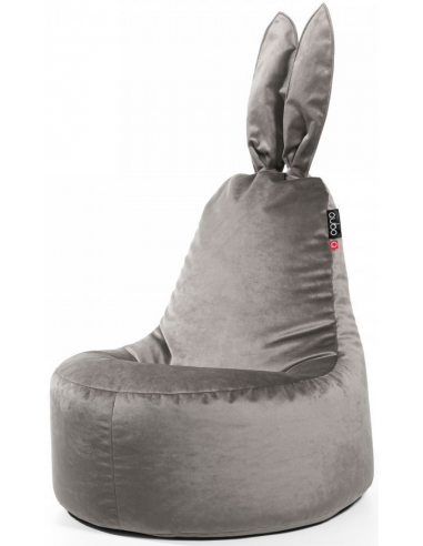 Rabbit sækkestol til børn i velour H115 cm - Grå