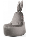 Rabbit sækkestol til børn i velour H115 cm - Grå