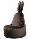 Rabbit sækkestol til børn i velour H115 cm - Gråbrun
