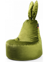 Rabbit sækkestol til børn i velour H115 cm - Lysegrøn